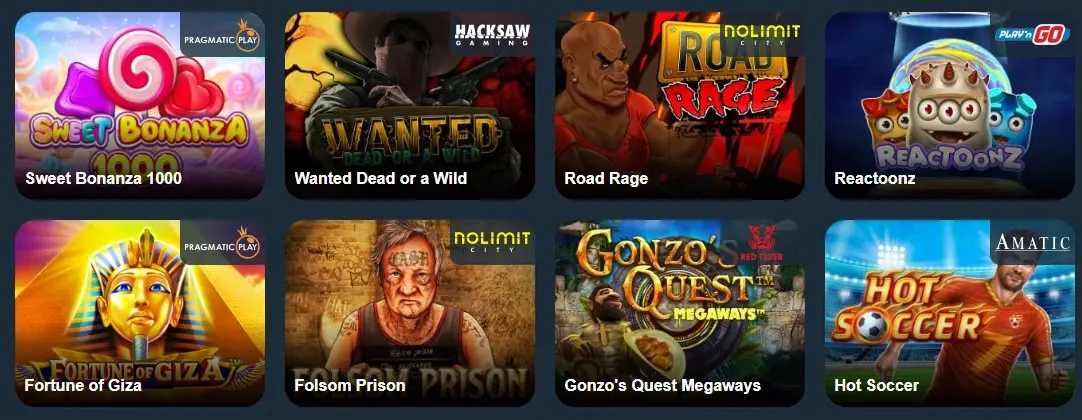 Le migliori slot di Gizbo Casino